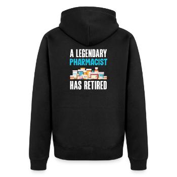 Pharmacist Pharmaceutical Technical - Unisex Premium Organic Zip Hoodie - black - Back - Nico (187cm)