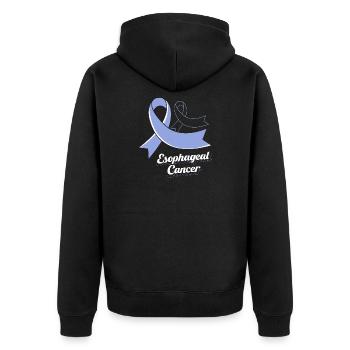 Cancer de l’œsophage Survivant du cancer de la chimiothérapie - Veste à capuche bio Premium Unisexe - noir - Dos - Nico (187cm)