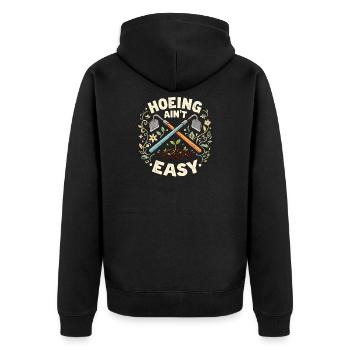 Ferrer n’est pas facile – jardiner pour femmes - Veste à capuche bio Premium Unisexe - noir - Dos - Nico (187cm)
