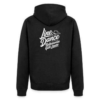 Danse en ligne : bonne humeur - Veste à capuche bio Premium Unisexe - noir - Dos - Nico (187cm)