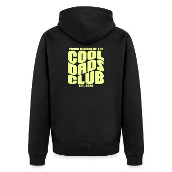 Cadeau de la fête des pères 2026 - Club des papas cool - Veste à capuche bio Premium Unisexe - noir - Dos - Nico (187cm)
