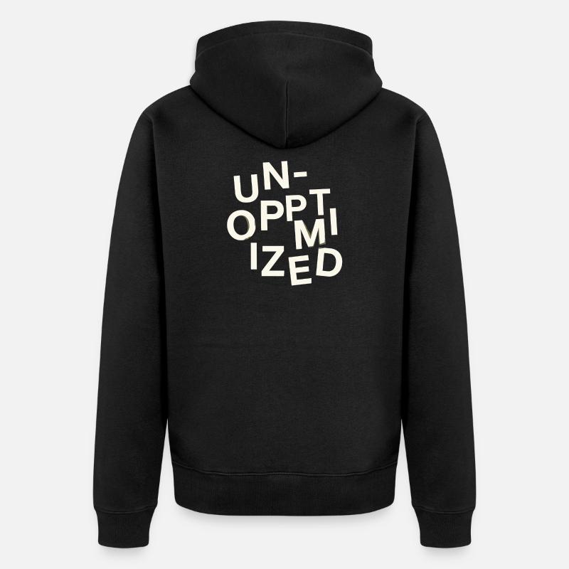 Unoptimized Original - Unisex Premium Organic Zip Hoodie - black