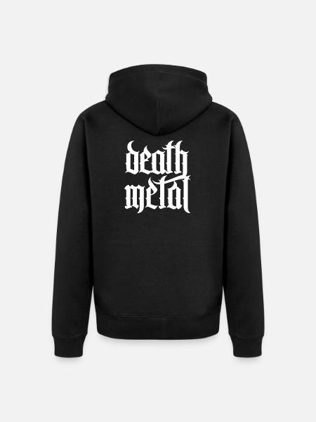 Death-Metal-Glyphen - Unisex Premium Bio Zip Hoodie - Schwarz