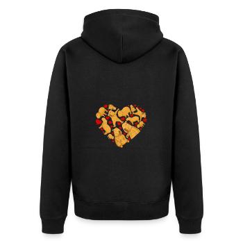 Cœur de Capybara - Veste à capuche bio Premium Unisexe - noir - Dos - Nico (187cm)