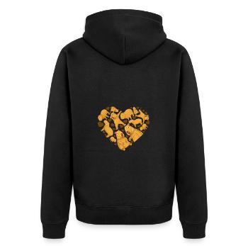 Cœur de Capybara - Veste à capuche bio Premium Unisexe - noir - Dos - Nico (187cm)
