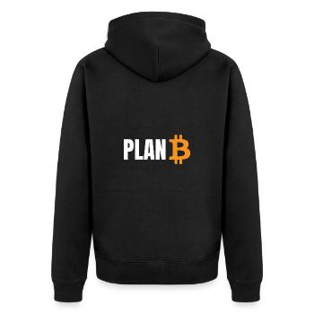 Plan B Bitcoin - Veste à capuche bio Premium Unisexe - noir - Dos - Nico (187cm)