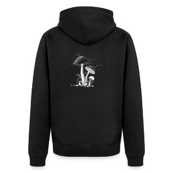 quatre champignons - Veste à capuche bio Premium Unisexe - noir - Dos - Nico (187cm)