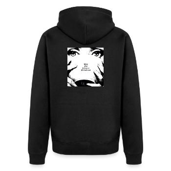 Drôle - Veste à capuche bio Premium Unisexe - noir - Dos - Nico (187cm)