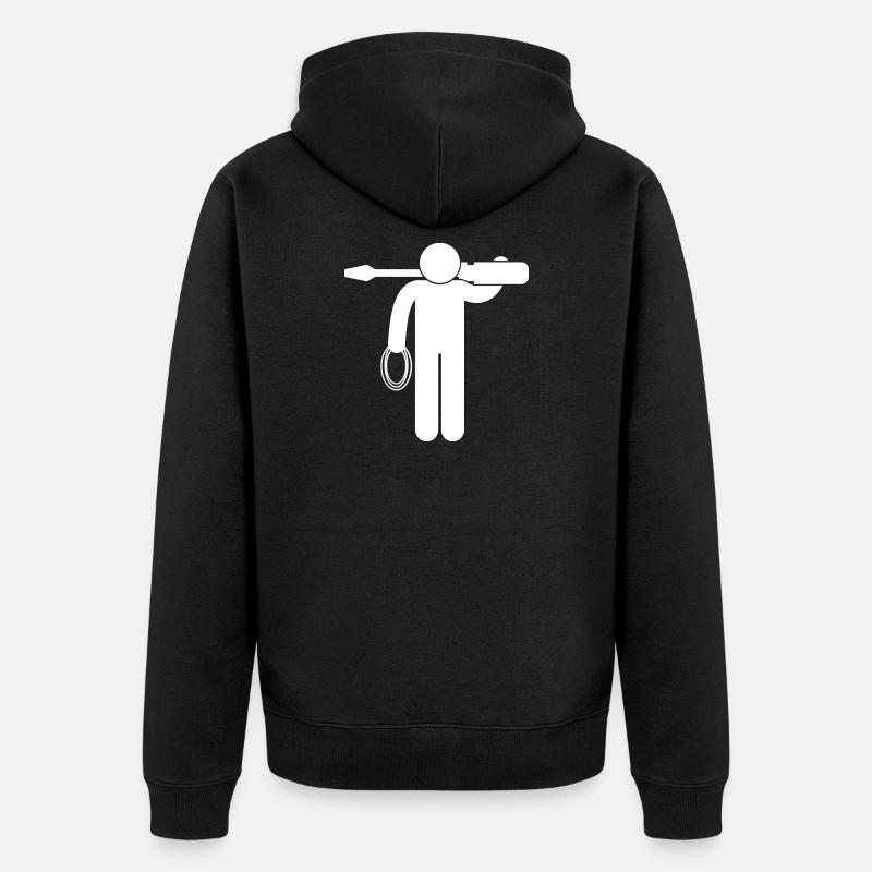Electronic electrician Electrical Engineer - Unisex Premium Organic Zip Hoodie - black