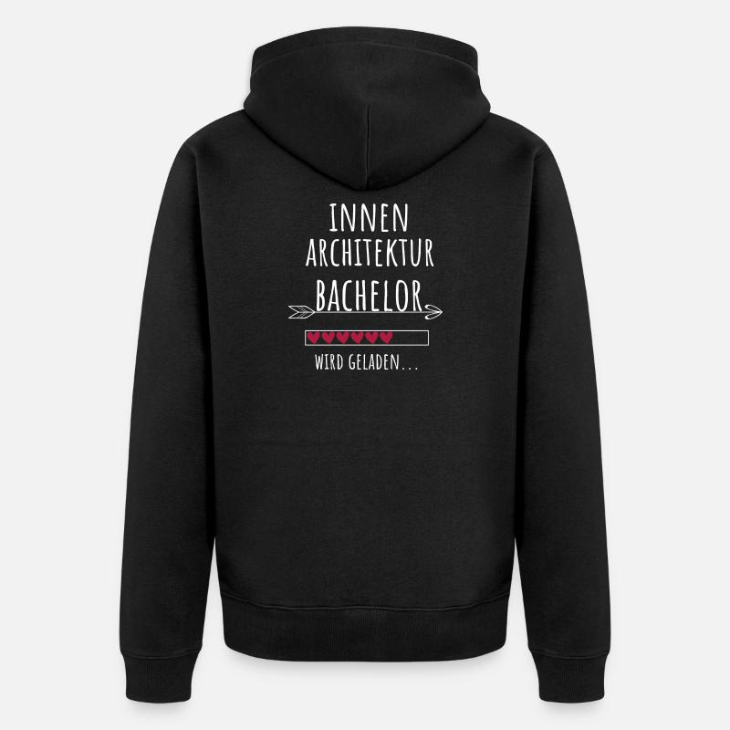 Innenarchitektur Bachelor Studium Geschenk - Unisex Premium Bio Zip Hoodie - Schwarz