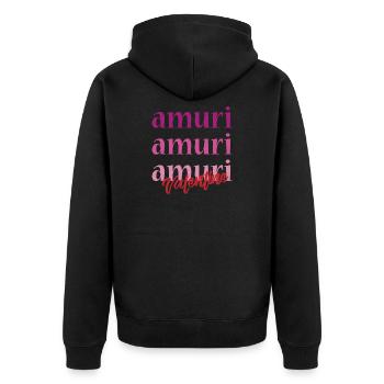 T-shirt Amuri Sicilien Amour Saint-Valentin - Veste à capuche bio Premium Unisexe - noir - Dos - Nico (187cm)