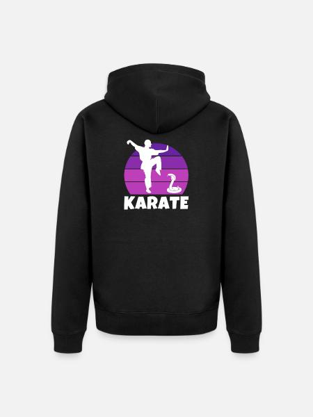 karate, karateka, karate sport - Unisex Premium Organic Zip Hoodie - black