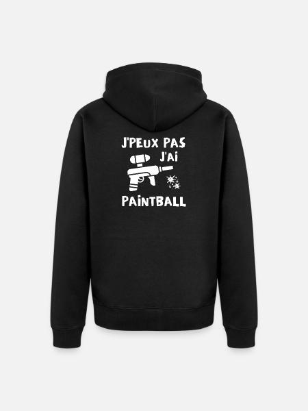 paintball, fan de paintball - Veste à capuche bio Premium Unisexe - noir
