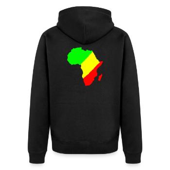 afrique - Veste à capuche bio Premium Unisexe - noir - Dos - Nico (187cm)