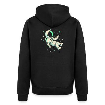 Astronaute - Veste à capuche bio Premium Unisexe - noir - Dos - Nico (187cm)