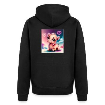 Bébé chameau - Veste à capuche bio Premium Unisexe - noir - Dos - Nico (187cm)