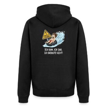 Je n'ai pas freiné - Veste à capuche bio Premium Unisexe - noir - Dos - Nico (187cm)