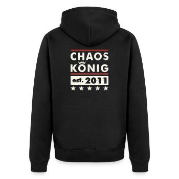 15. Birthday Boys Chaos King fondé en 2011 - Veste à capuche bio Premium Unisexe - noir - Dos - Nico (187cm)