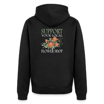Plantes de jardin floriste - Veste à capuche bio Premium Unisexe - noir - Dos - Nico (187cm)