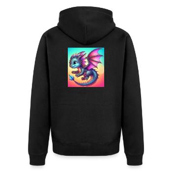 dragon - Veste à capuche bio Premium Unisexe - noir - Dos - Nico (187cm)