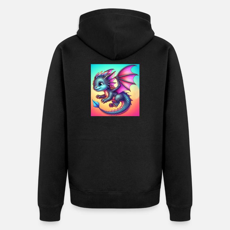 dragon - Veste à capuche bio Premium Unisexe - noir