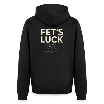 Fait Luck Humour Dire des Drôles D - Veste à capuche bio Premium Unisexe - noir - Dos - Nico (187cm)