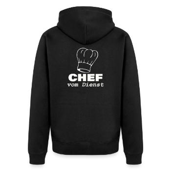 CHEF en service - Veste à capuche bio Premium Unisexe - noir - Dos - Nico (187cm)