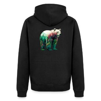 Ours - Veste à capuche bio Premium Unisexe - noir - Dos - Nico (187cm)
