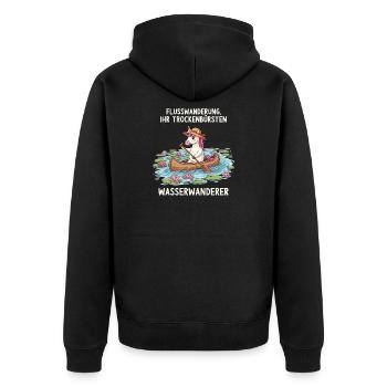 Excursion en canoë Licorne - Veste à capuche bio Premium Unisexe - noir - Dos - Nico (187cm)