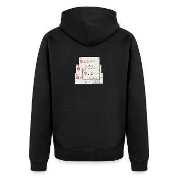 404 Motivation introuvable - Veste à capuche bio Premium Unisexe - noir - Dos - Nico (187cm)