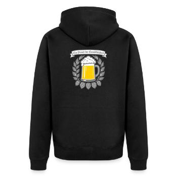 Ein Prosit der Gemütlichkeit - Unisex Premium Organic Zip Hoodie - black - Back - Nico (187cm)