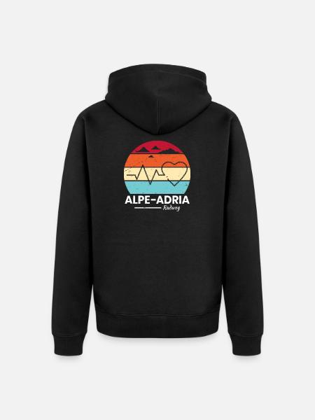 Alpe-Adria Bicycle - Unisex Premium Organic Zip Hoodie - black