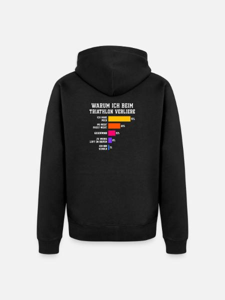 Why I lose at triathlon Triathlon - Unisex Premium Organic Zip Hoodie - black