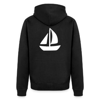 Voilier Voilier Cadeau de Voile - Veste à capuche bio Premium Unisexe - noir - Dos - Nico (187cm)