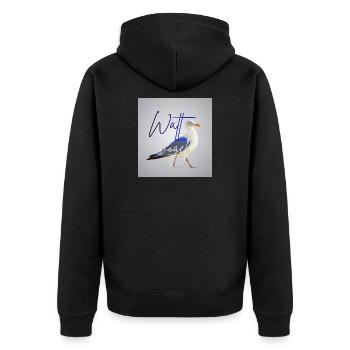 Wattvogel_3 - Veste à capuche bio Premium Unisexe - noir - Dos - Nico (187cm)
