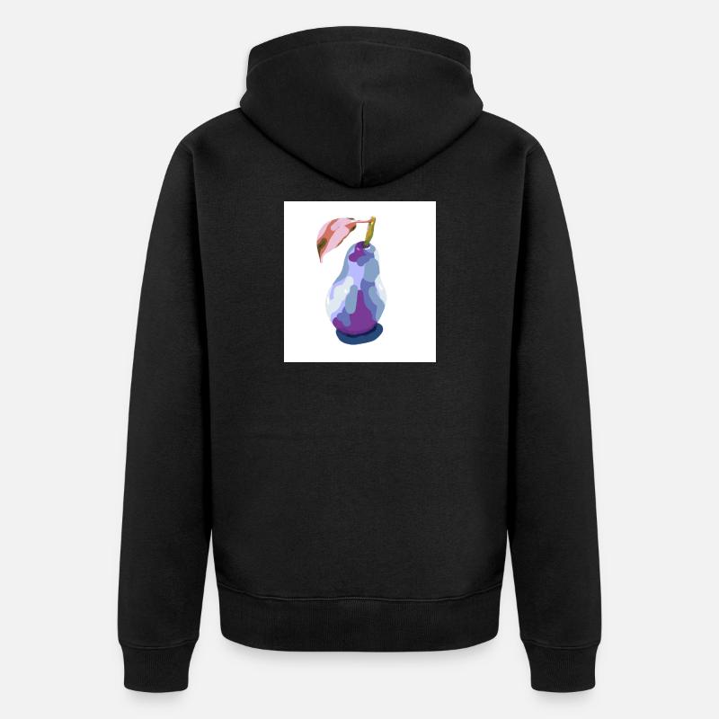 Poire en pastels abstrait - Veste à capuche bio Premium Unisexe - noir