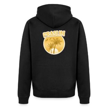 Cadeau pour Praslin - Veste à capuche bio Premium Unisexe - noir - Dos - Nico (187cm)