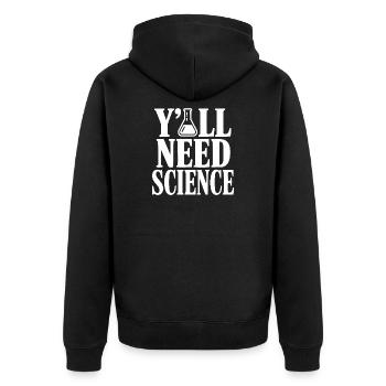 Vous avez besoin de science - Veste à capuche bio Premium Unisexe - noir - Dos - Nico (187cm)