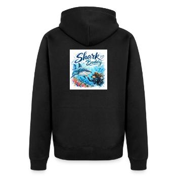 Compagnon Requin Ami Sous-marin - Veste à capuche bio Premium Unisexe - noir - Dos - Nico (187cm)
