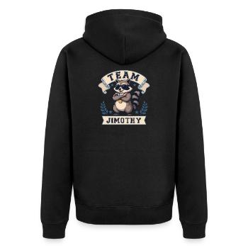 Team Jimothy Chemise drôle de raton laveur Mignon, panda trash - Veste à capuche bio Premium Unisexe - noir - Dos - Nico (187cm)