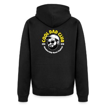 Cool Dad Club Papa Geschenk Vatertag Familie - Unisex Premium Bio Zip Hoodie - Schwarz - Hinten - Nico (187cm)