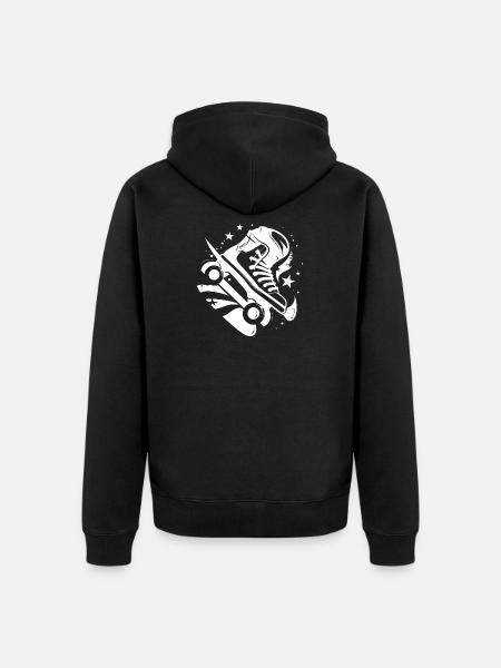 Roller Skates Graphic - Unisex Premium Organic Zip Hoodie - black