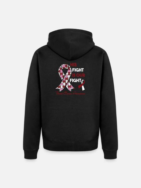 Kehlkopfkrebs - Unisex Premium Bio Zip Hoodie - Schwarz