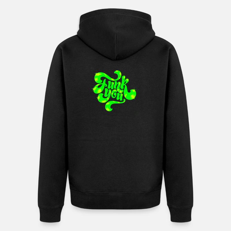 Conception de texte punk néon vert - Veste à capuche bio Premium Unisexe - noir