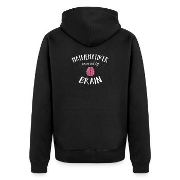 Mathematiker - Mathematik Lehrer Geschenkidee - Unisex Premium Bio Zip Hoodie - Schwarz - Hinten - Nico (187cm)