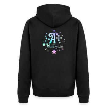 A+ maîtresse - Veste à capuche bio Premium Unisexe - noir - Dos - Nico (187cm)
