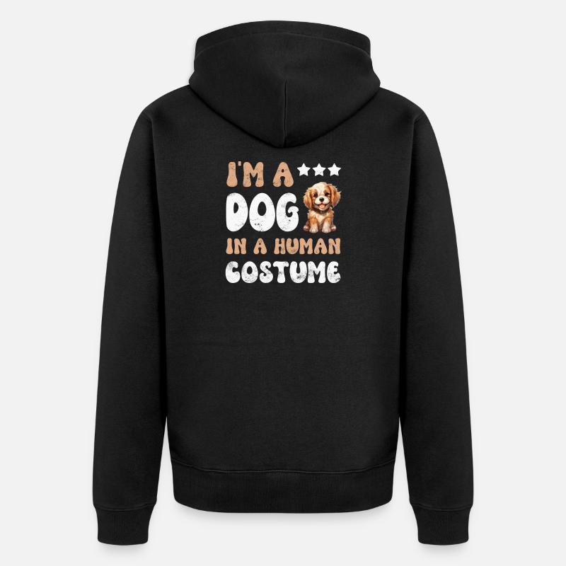 Chiens de chien - Veste à capuche bio Premium Unisexe - noir