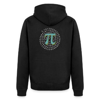 Pi Day - Happy Pi Day - Unisex Premium Organic Zip Hoodie - black - Back - Nico (187cm)