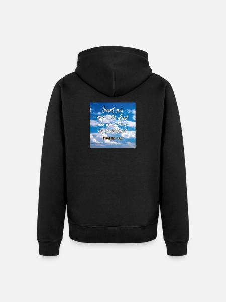 Proverbs16:3 - Unisex Premium Organic Zip Hoodie - black