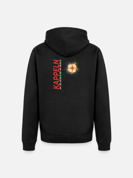 Kappeln - Unisex Premium Bio Zip Hoodie - Schwarz